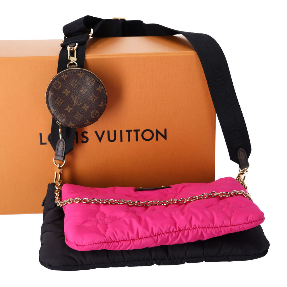 Louis Vuitton Maxi Multi Pochette Accessoires Pillow Shoulder Bag Black Pink - Picture 2 of 10